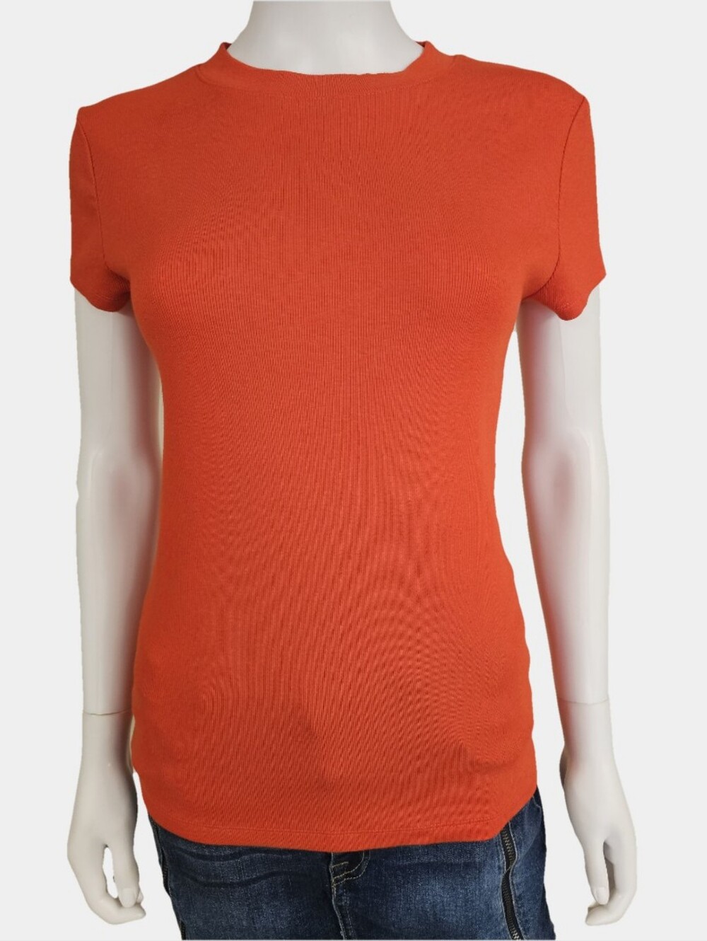 A New Day Crew Neck Short Sleeve Ribbed Tee Size M